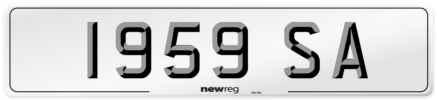 1959 SA Number Plate from New Reg